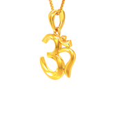 22k Yellow Gold Om Religious Medium Pendants with gold weight of 3.48g